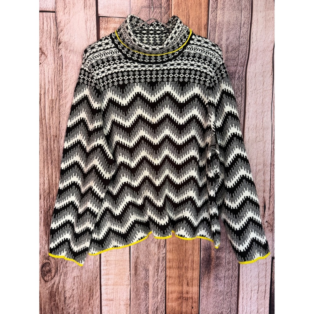 Maeve by Anthropologie Ski Slope Turtleneck Sweater Chevron Winter Plus Size 3X
